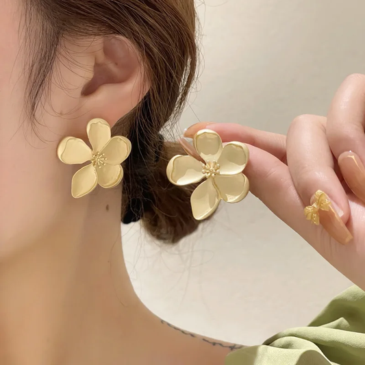 Golden Flower Earrings