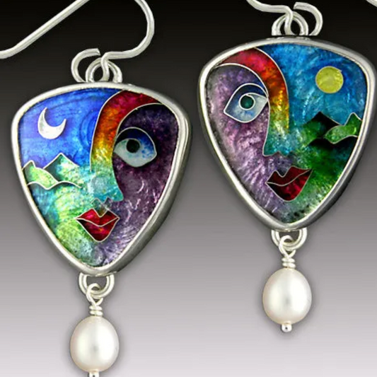 Handpainted Colorful Earrings