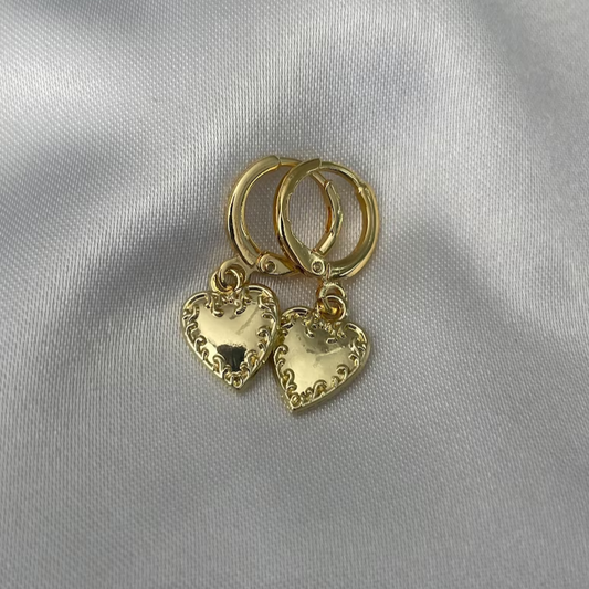 Golden Heart Earrings