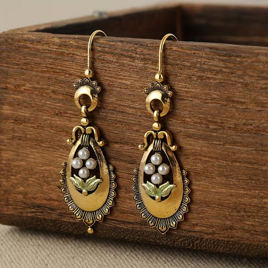 Heritage Blossom Pearl Drop Earrings