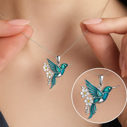 Beautiful Turquoise Hummingbird Necklace With Bonus Earrings ��� Offer
