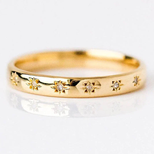 Gold and Zirconia Ring