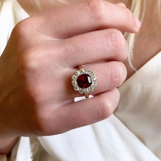 Crimson Elegance Ring