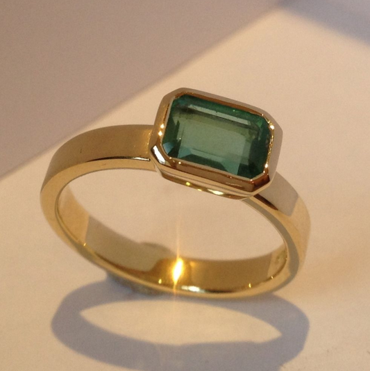 Cubic Olive Exotic Gold Ring