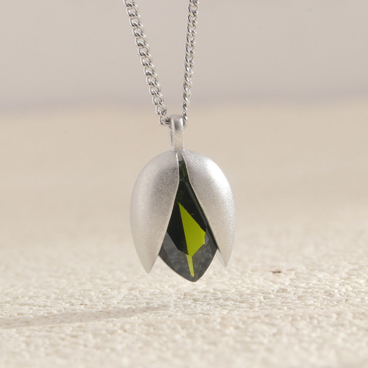 Pistacho Sterling Silver Necklace