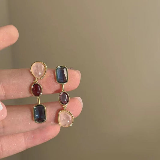Gemstone Drop Earrings