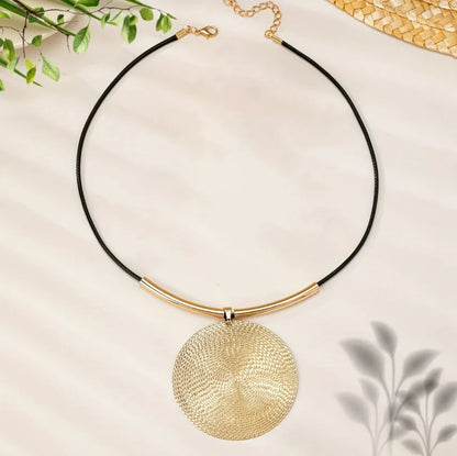 Vintage Silver Disc Necklace