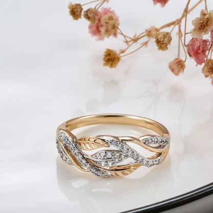 Vintage Floral Wave Ring