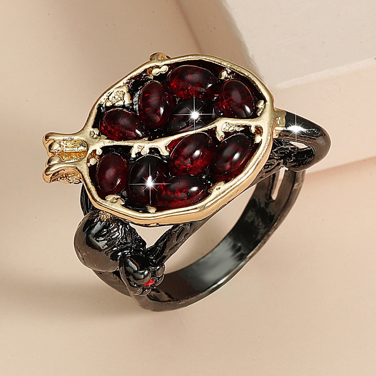 Pomegranate Garnet Ring