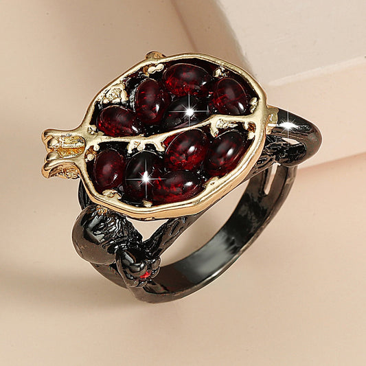 Pomegranate Garnet Ring