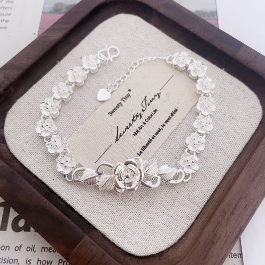 Silvered Flower Bracelet