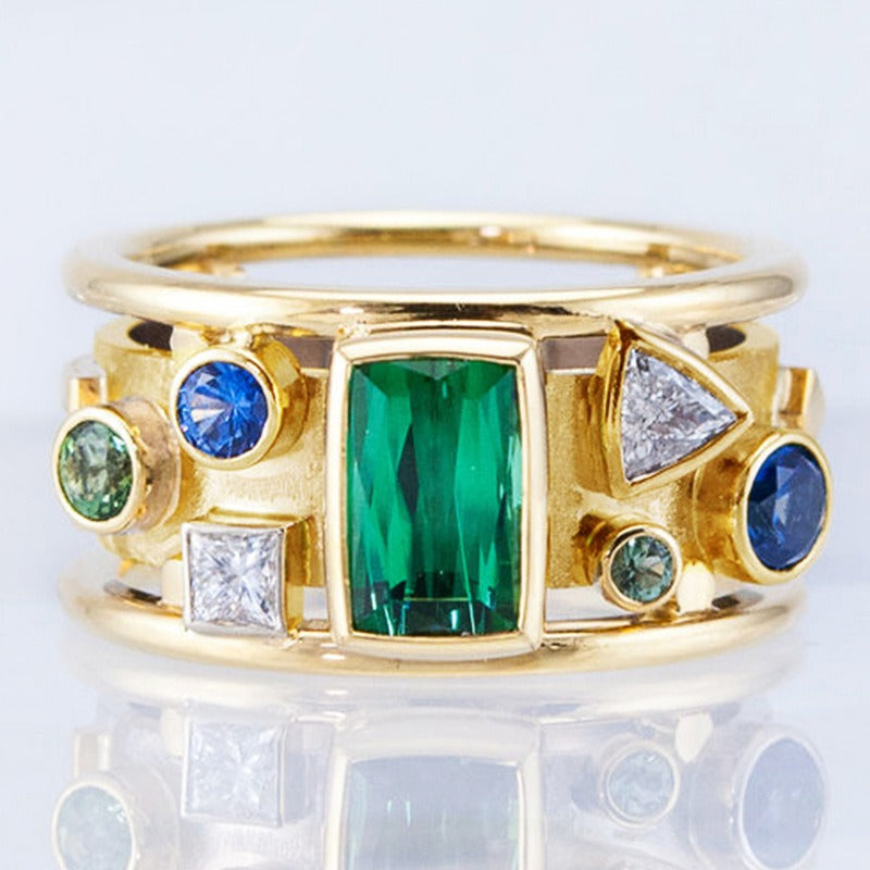 Ocean Bloom Gemstone Ring
