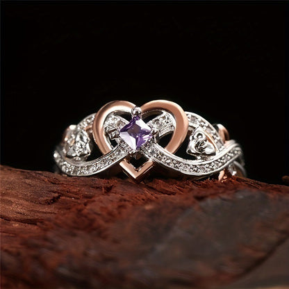 Vintage Silver & Gold Zirconia Ring