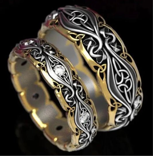 Vintage Couple Gold & Silver Ring