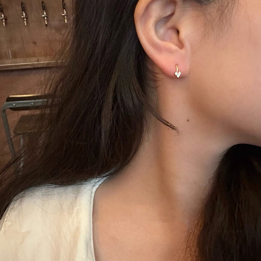 Crystal Heart Drop Earrings