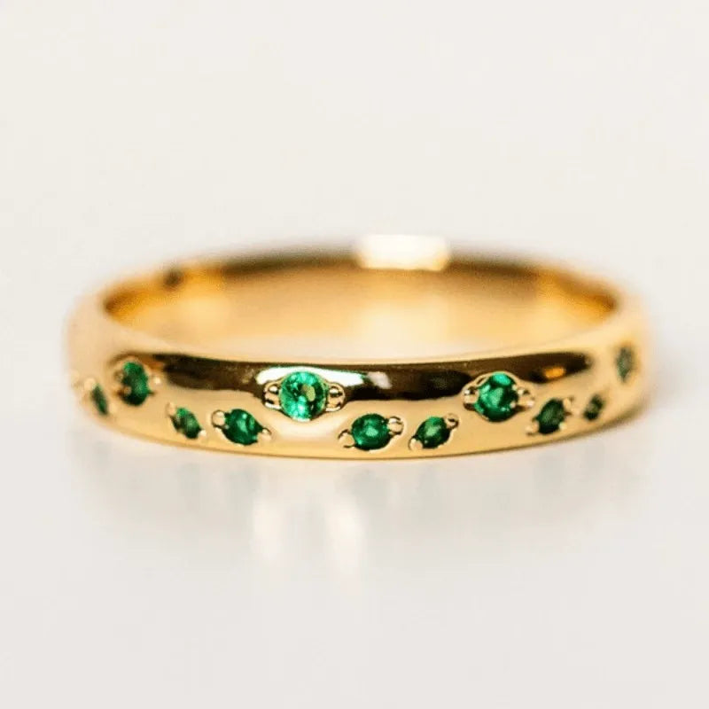 Green Trail Rose Forged Ring
