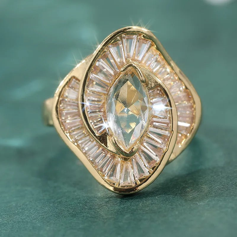 Vintage Baguette Bloom Ring