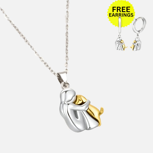 Hug Pendant Necklace With Bonus Earrings ��� Offer