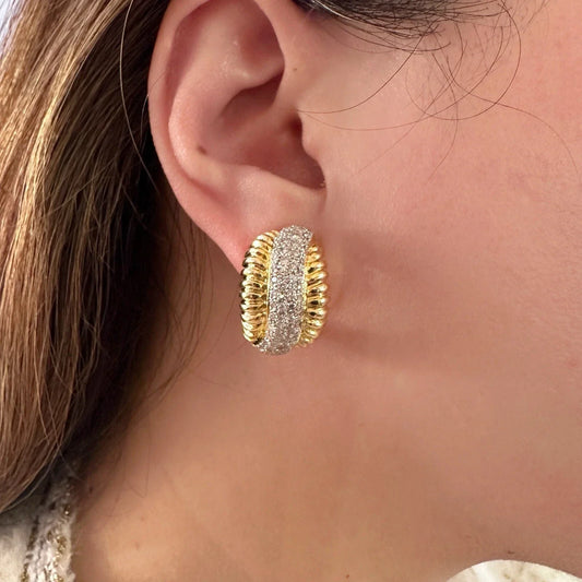 Gold & Silver Bright Mesh Earrings